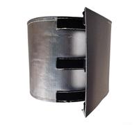 Manga de tubo de aislamiento de fibra de vidrio de aluminio autoadhesiva | Kit de escudo térmico para sistemas de refrigeración de calefacción doméstica que reduce la pérdida de energía plata
