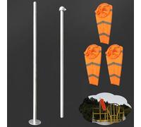 Manga de Viento Manga de Viento Giratoria para Indicar La Dirección del Viento, Veleta Reflectante para Exteriores, Bandera Colgante Indicadora de Velocidad del Viento(100 cm (39"))