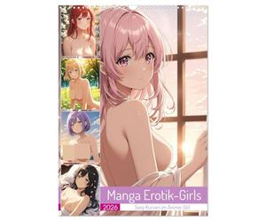 Manga Erotik-Girls - Sexy Kurven im Anime-Stil (Wandkalender 2026 DIN A3 hoch), CALVENDO Monatskalender: Erotische Manga Mädchen mit nackten Brüsten als sexy Cartoon-Bilder