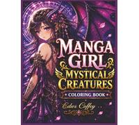 Manga Girl Mystical Creatures Coloring Book: A Fantasy Manga Coloring Book for Adults and Teens