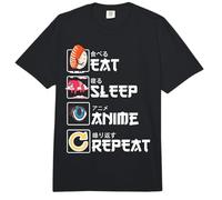 Manga Japonés Kawaiano - Cute Eat Sleep Anime Repeat Comfort Colors Adult Heavyweight T-Shirt