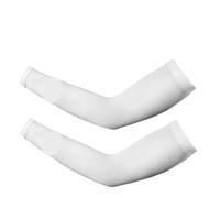 Manga Ligera, Lightweight Thin Cool Arm Sleeves Rayon Breathable Sweat-Wick Multicolor(White)