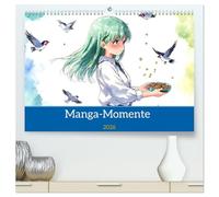 Manga-Momente (hochwertiger Premium Wandkalender 2026 DIN A2 quer), Kunstdruck in Hochglanz: Manga Momente im Jahreskreis