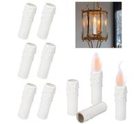 Manga para Velas de Plástico,Vela Portalámparas Casquillos,Manga para Vela,Portalámparas Vela Casquillo Lámpara,Tubo De Vela,Casquillo para Velas,Para Velas,Candelabro,10pcs
