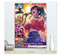 Manga Party-Girls. Singende und tanzende Stars (hochwertiger Premium Wandkalender 2026 DIN A2 hoch), Kunstdruck in Hochglanz: Energiegeladener ... Mädchen in Party- und Disco-Stimmung zeigt