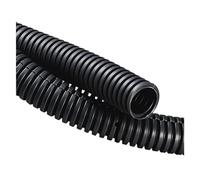 Manga plástica de la protección del Alambre， Arnés de tuberías, roscado de Cables, Telar de Cables Dividido de plástico(Black Closure,OD 21MM-6METERS)
