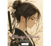 Manga Porträt Malbuch: 60 entspannende Ausmalmotive im Kawaii Stil geeignet anime für Kinder, Teenager und Erwachsene