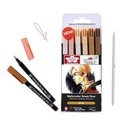 Manga Sakura Koi Coloring Brush Pen 6 Toneladas Retrato de Stylo de Brosse. Plumas de Pincel de Acuarela. Made in Japan