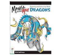 Manga to the Max - Libro de dibujo y colorear: Dragones