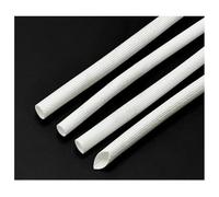 Manga trenzada de fibra de vidrio de 5/10M ID 1mm ~ 30mm 600 grados C funda de tubo de fibra de vidrio química de alta temperatura(J,25mm,10M)