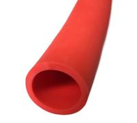 Mangas de agarre TPV rojas para equipos de fitness, cubiertas de mango antideslizantes con diámetro interior de 25 mm, tubo resistente al desgaste para máquinas de gimnasio y ejercicio en casa (50 cm)