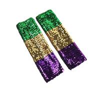 Mangas De Brazo De Lentejuelas para Bailarines Y Artistas Elegantes Puños Muñeca Dorada Dorada Ideal para Espectáculos Escénicos Y Fiestas Accesorios Coloridos