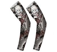 Mangas de brazo de protección solar - Mangas protectoras para brazos Body Art Arm | Las mangas del brazo de protección solar incluyen Koi, Dragon, Tiger, Mythical Beast, Ice Silk Arm Cover Sleeves Sun