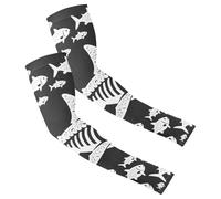 Mangas de brazo unisex que absorben la humedad, protección UV, para baloncesto, fútbol, correr, talla única, para todos los amantes de los perros marinos, biología marina, ciencia, tiburones