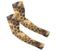 Mangas de brazo unisex transpirables y elásticas con protección UV para uso diario, elásticas para la mayoría de los brazos, simios geométricos, animales, zoológicos, abejas