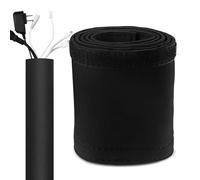 Mangas de cable para cables - Manguitos Manejo de cables | Accesorios organizadores de bobinado de cable eléctrico | Enrollador de cable de motor de pesca por curricán de neopreno negro para coche