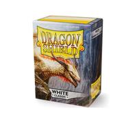 Mangas De Cartas Clásicas Dragon Shield Blancas 100ct Brillantes Tamaño Estándar