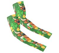 Mangas de compresión de secado rápido para hombres y mujeres para baloncesto, fútbol, correr, elásticas, para la mayoría de los brazos, Vache Irlandaise Des Highlands Avec Trèfles St Patrick's Green