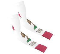 Mangas de compresión para brazo de protección solar UPF 50+ para hombre y mujer, para golf, ciclismo, pesca, talla única para todas las banderas del estado de California