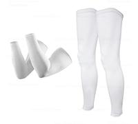 Mangas De Compresión Para Piernas Unisex verano anti -Uv Protección solar Manguitos de brazos de ciclismo Color sólido Bicicleta transpirable Racing Bike Sleeve de pierna Manga De Compresión Para Pier