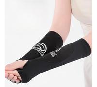 Mangas de compresión para voleibol y baloncesto, coderas de nailon con forro de silicona antideslizante para hombres, mujeres y niños durante el entrenamiento para sesiones en tono rosa (juvenil-negro