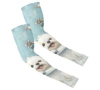 Mangas de compresión que absorben la humedad para hombres y mujeres, para baloncesto, fútbol, correr, talla única para todos los perros que bañan un bonito arte