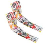 Mangas de compresión refrescantes para hombres y mujeres, para baloncesto, fútbol, correr, talla única, diseño de collage de arte de graffiti