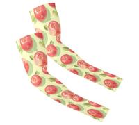 Mangas de compresión refrescantes para verano para hombres y mujeres, para deportes al aire libre, talla única para todas las manzanas rojas