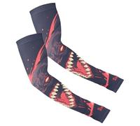 Mangas de compresión refrescantes que absorben la humedad para hombres y mujeres, para baloncesto, fútbol, correr, talla única, arte gráfico Bloody Ocean Swift