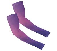 Mangas de compresión refrescantes que absorben la humedad para hombres y mujeres, para baloncesto, fútbol, correr, talla única, arte abstracto degradado morado