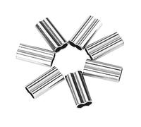 Mangas de Crimpado Doble Barril, 200 Pcs Mangas de Engarce Cobre Crimp Sleeves Mangas de Pesca Líder Engarzados Crimpado de Línea de Pesca de Aluminio Tubo de Mangas Líder(1.8mm*10mm)