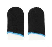 Mangas de dedo para juegos, fundas de fibra de carbono ultrafinas para el pulgar para Free Fire COD, antisudor, transpirables, guantes de juego de 5,5 cm (azul)