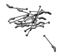 Mangas de gancho para pesca de carpa, 30 piezas de 3,3 cm y 3,6 cm de silicona D-Rig accesorios de alineador ganchos resistentes al desgaste antideslizante agarre pescadores (pequeño)