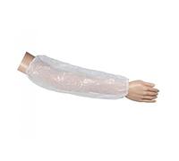 Mangas de polietileno de color blanco y con un grosor de 20 µ (fuerte) | Mangas protectoras para uso en hospitales y consultas | Protector de brazo se puede poner sobre la ropa | 100 unidades