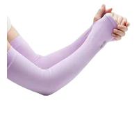Mangas de protección solar de seda de hielo refrescante para deportes al aire libre, ideales para mujeres mientras conduces, ciclismo y corres (morado)