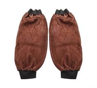 Mangas de soldadura de cuero vacuno resistentes al calor con gancho, 46 cm, color amarillo, protección de brazo para soldadores, metalurgia y trabajos de maquinaria