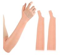 Mangas Hidratantes para Brazos, Mangas Largas Hidratantes para Brazos con Orificio para el Pulgar, Mangas Elásticas Lavables para el Cuidado de las Manos con Orificio para el