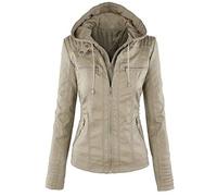 Mangas Largas Chaqueta De Cuero para Damas PU Chaqueta De Cuero para Mujeres Chaqueta Corta De Cuero Chaqueta para Mujeres Traje De Motocicleta
