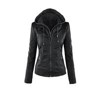 Mangas Largas Chaqueta De Cuero para Damas PU Chaqueta De Cuero para Mujeres Chaqueta Corta De Cuero Chaqueta para Mujeres Traje De Motocicleta