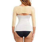 Mangas Moldeadoras Adelgazantes para Brazos Faja de Compresión Postoperatoria Lipo Corrector de Postura Tops Shapewear(Skin,S)