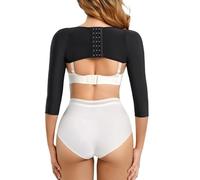 Mangas Moldeadoras Adelgazantes para Brazos Faja de Compresión Postoperatoria Lipo Corrector de Postura Tops Shapewear(Schwarz,M)