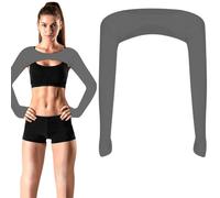Mangas para Brazos, Protección UV Bolero Mujer, Bufanda de Protección Solar Seda de Hielo Bufanda de Enfriamiento Puños de Brazo con Agujeros para los Dedos Guantes sin Dedos Mangas (Gris)