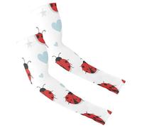 Mangas unisex de protección UV que absorben la humedad para el uso diario, elásticas para la mayoría de los brazos, diseño de corazón