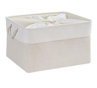 Mangata Caja de almacenamiento, cesta de almacenamiento de tela gruesa con asas y cordón para ropa, estantes, armario, hogar (XL, 1 unidad)