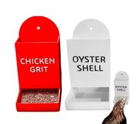 Mangeoire à Gravier pour Poulets - Mangeoire À Volaille Anti-Gaspillage Efficace | Mangeoire Suspendue pour Poulets | Mangeoire en Coquilles d'Huî pour Poulets pour Une Alimentation Saine