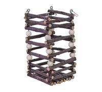 Mangeoire en bois naturel - Conteneur à foin de 7,6 x 17,8 cm, service de nourriture pour petits animaux, enrichissement pour animaux de compagnie avec utilisation en cage, accessoire for bétail,