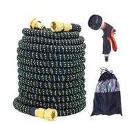 Mangeras Jardineria Flexible,Manguera Jardin Manguera de jardín extensible, flexible, plástico, con pistola pulverizadora(Hose with Spray Gun,50ft)
