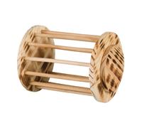 Mangiatoia cilindro per il fieno in legno fiammato Trixie