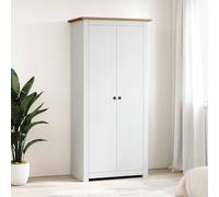 Mangloder - Armario de madera de pino maciza, 80 x 50 x 171,5 cm, con barra para colgar, estante y espacio de almacenamiento para dormitorio, pasillo, habitación infantil y vestidor