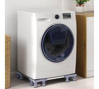 Mangloder Base de Lavadora Gris Acero Inoxidable 67 x 67 x 12 cm Extensible 400 kg Capacidad de Carga para Lavadora y Secadora Baño, Sótano, Lavadero, Resistente a la Corrosión y Fácil de Cuidar